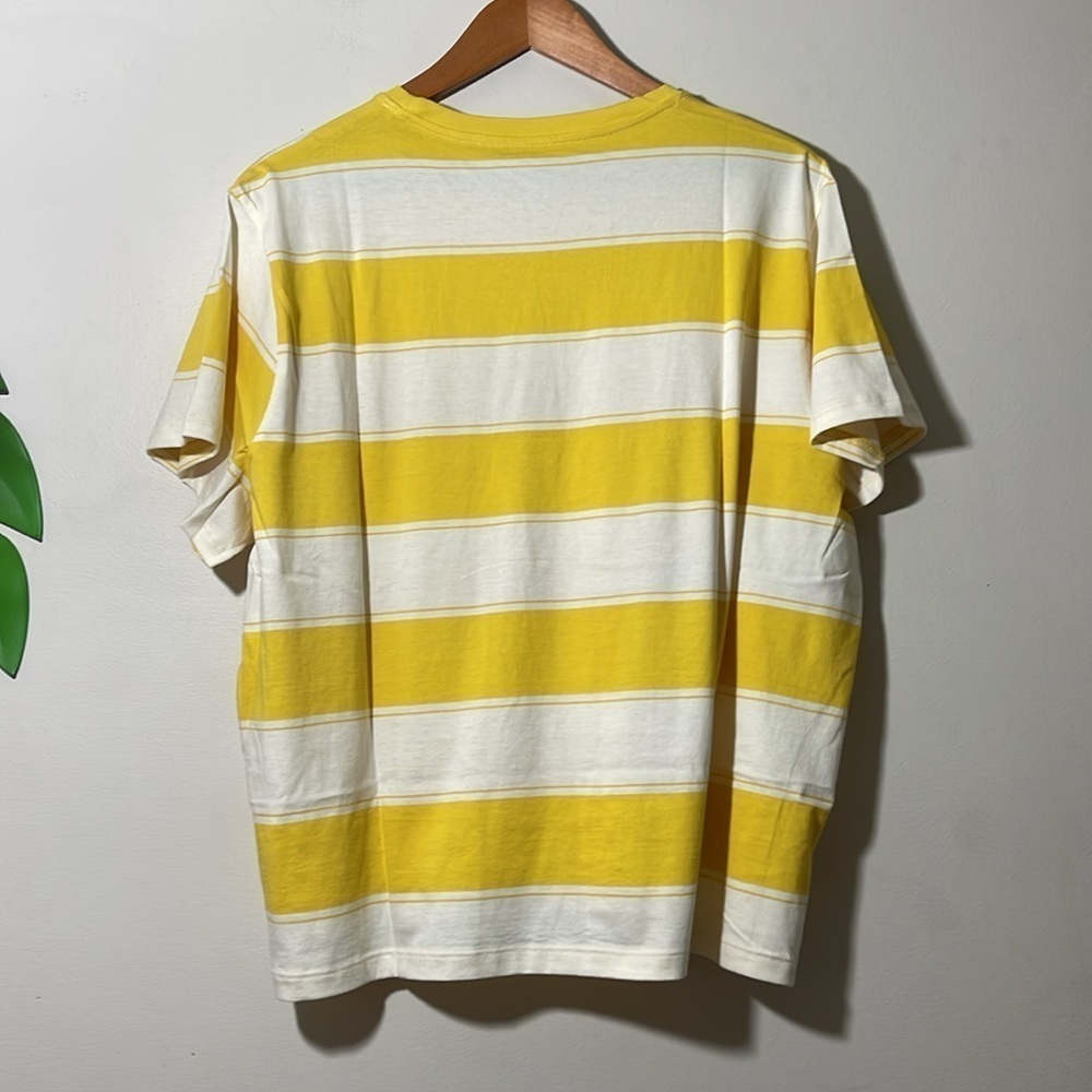 Everlane Organic Cotton Box-Cut Tee Yellow Stripe Sz. XXXL - Picture 6 of 11